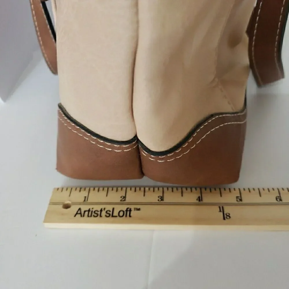 B.O.C. Born Concept Purse Handbag Tan Brown Shoulder Bag Pockets Western Country - Picture 7 of 8